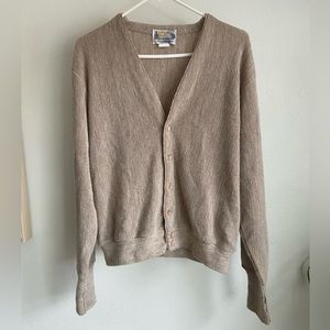 Vintage London Fog Textured Knit Cardigan - Small